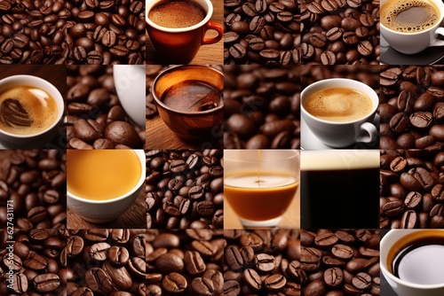 beautiful coffee collage.