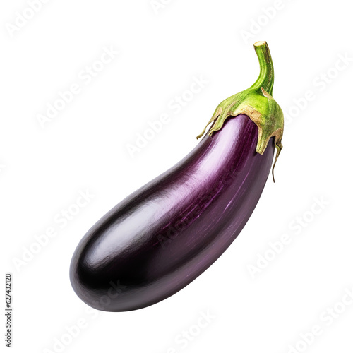 Eggplant on transparent background Remove png created with Generative AI, Clipping Path