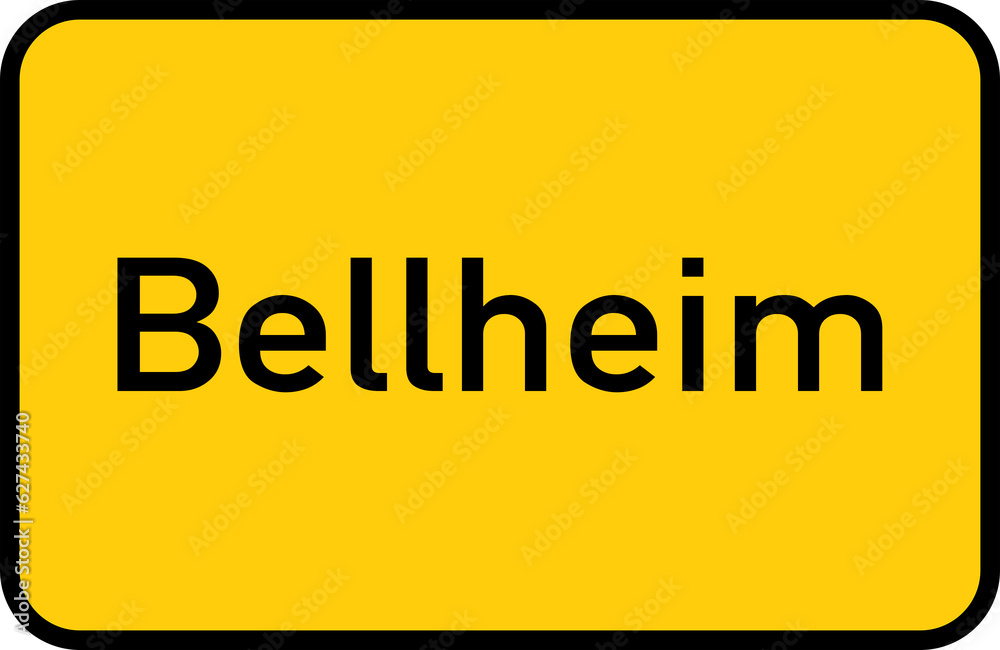 City sign of Bellheim - Ortsschild von Bellheim City sign of Bellheim - Ortsschild von Bellheim