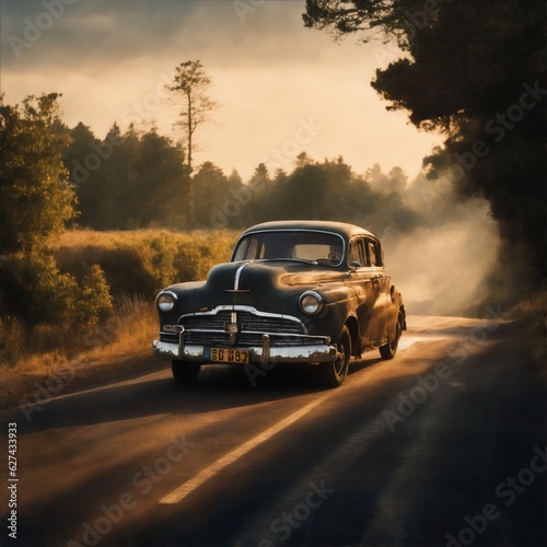 Old car on the road © samantha