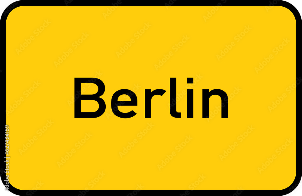 City sign of Berlin - Ortsschild von Berlin City sign of Berlin - Ortsschild von Berlin