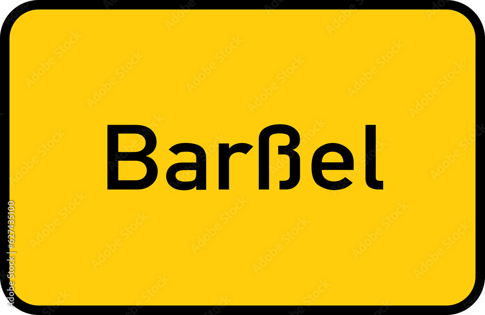 City sign of Barßel - Ortsschild von Barßel City sign of Barßel - Ortsschild von Barßel