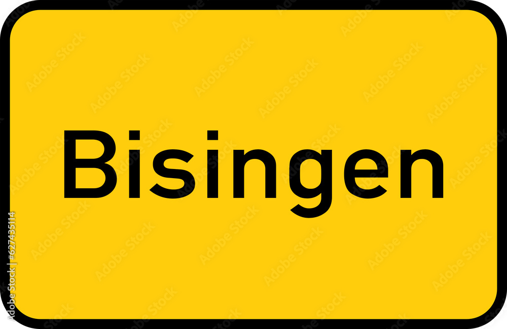 City sign of Bisingen - Ortsschild von Bisingen City sign of Bisingen - Ortsschild von Bisingen