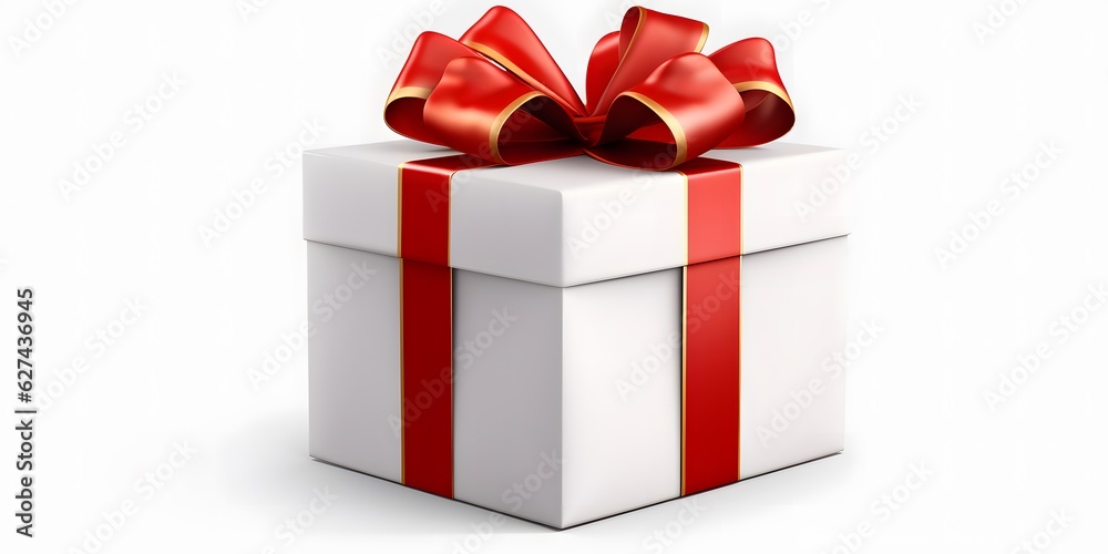Gift box with red ribbon isolated on transparent and white background. Png transparent Gift box with red ribbon isolated on transparent and white background. Png transparent