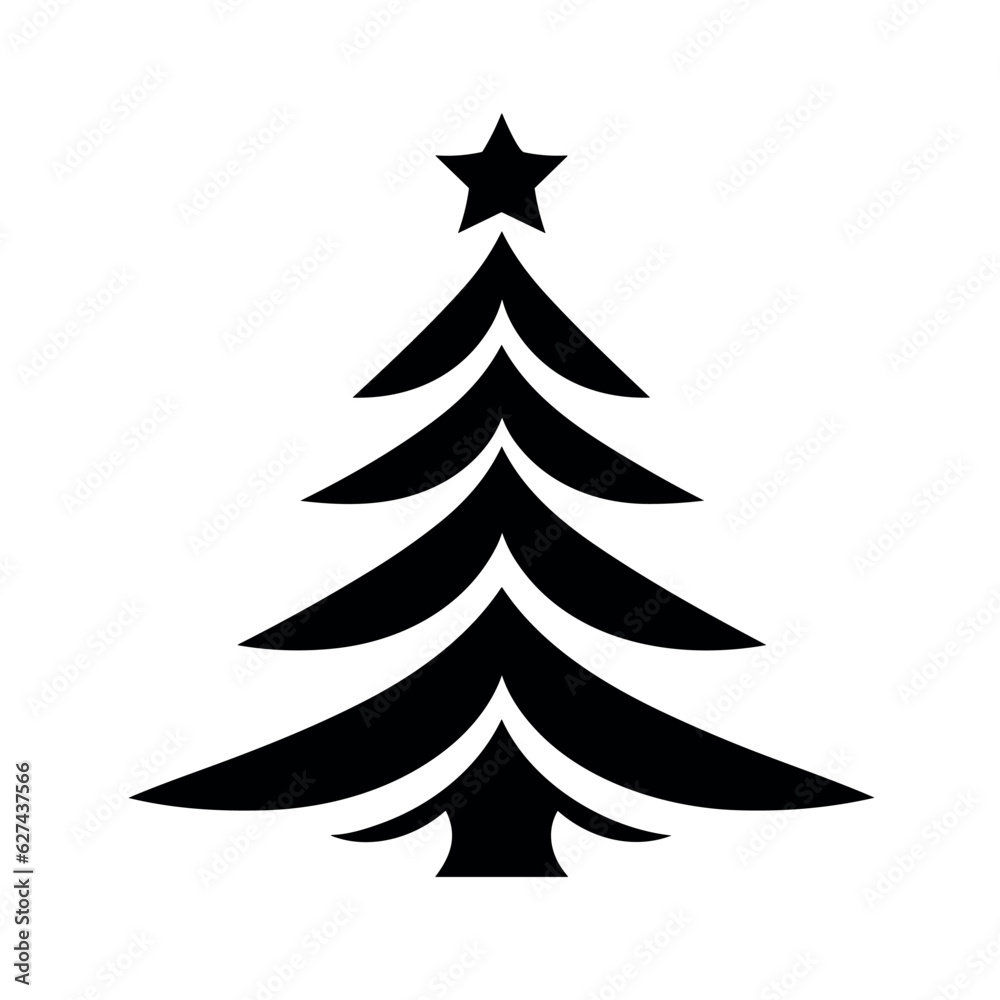 Fototapeta premium Vector illustration of a Christmas tree concept.