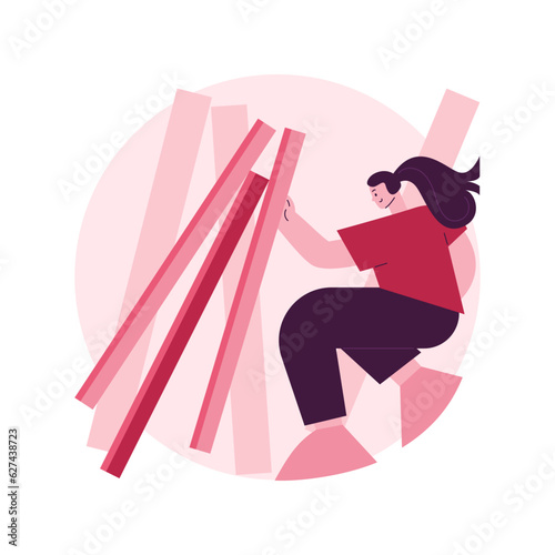 Resilience abstract concept vector illustration. Training mental strength, building emotional resilience, psychological flexibility, resilient personality, coping with problems abstract metaphor.