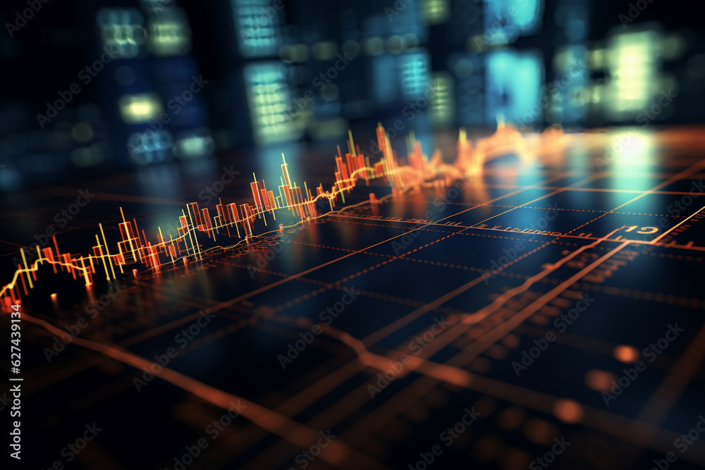 close up of stock market graph, abstract conceptual background