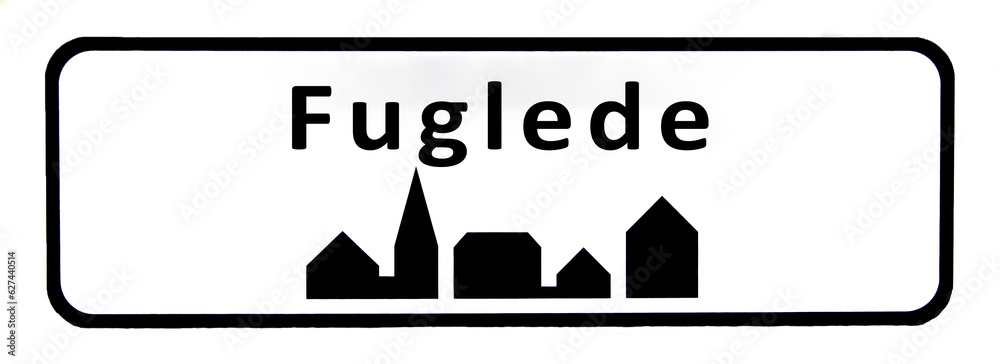 City sign of Fuglede - Fuglede Byskilt