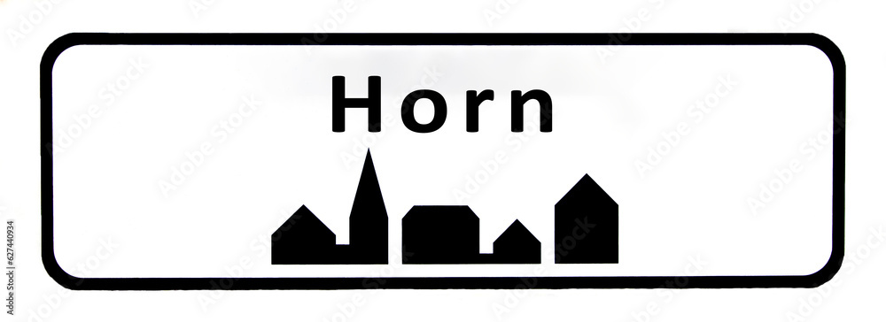City sign of Horn - Horn Byskilt City sign of Horn - Horn Byskilt
