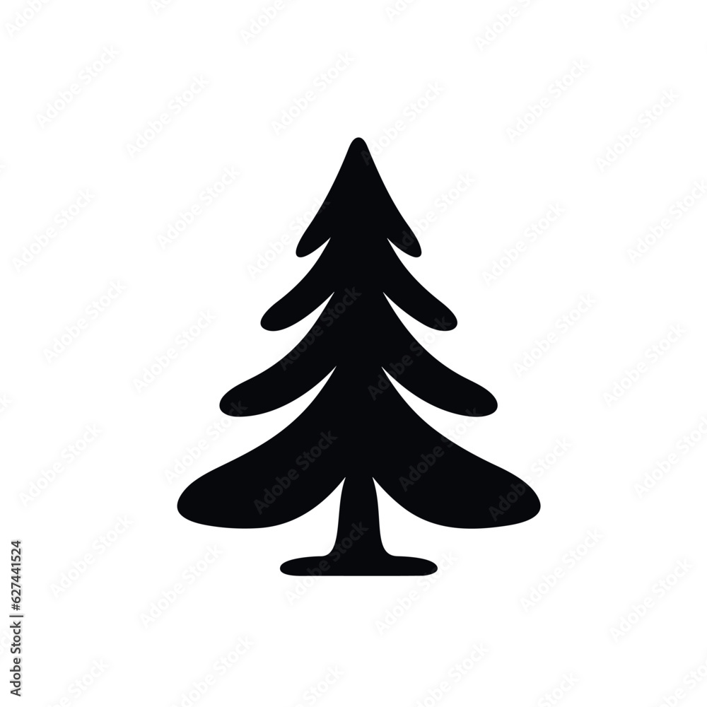 Vector illustration of a Christmas tree concept. Vector illustration of a Christmas tree concept.