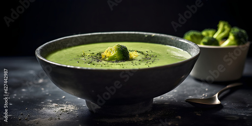 green broccoli cream soup