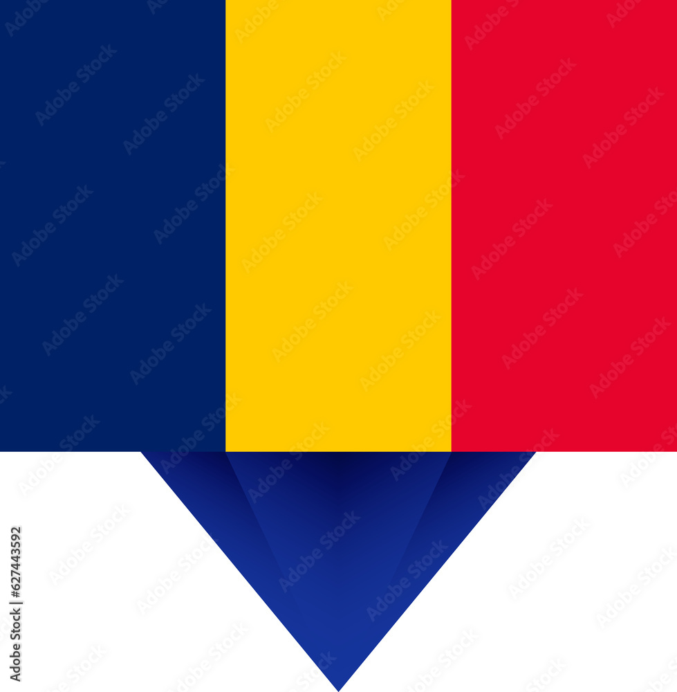 Fototapeta premium Chad national flag.