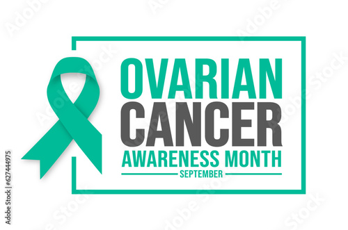 September is National Ovarian Cancer Awareness Month background template. Holiday concept. background, banner, placard, card, and poster design template with text inscription and standard color.