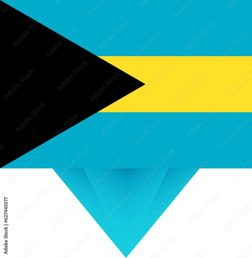 The Bahamas national flag. The Bahamas national flag.