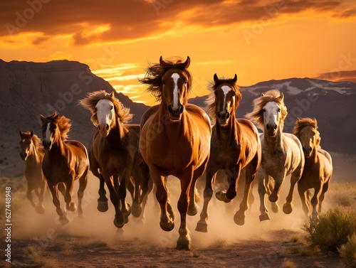 Die Magie der Freiheit: Pferde rennen in natürlicher Umgebung