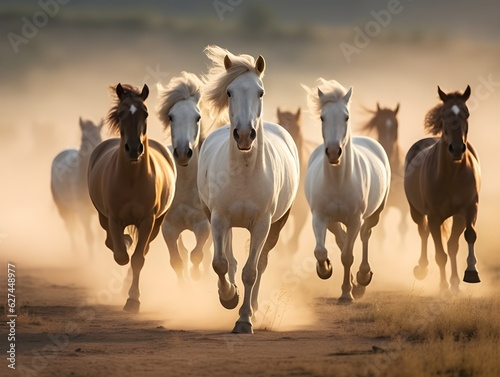 Die Magie der Freiheit: Pferde rennen in natürlicher Umgebung
