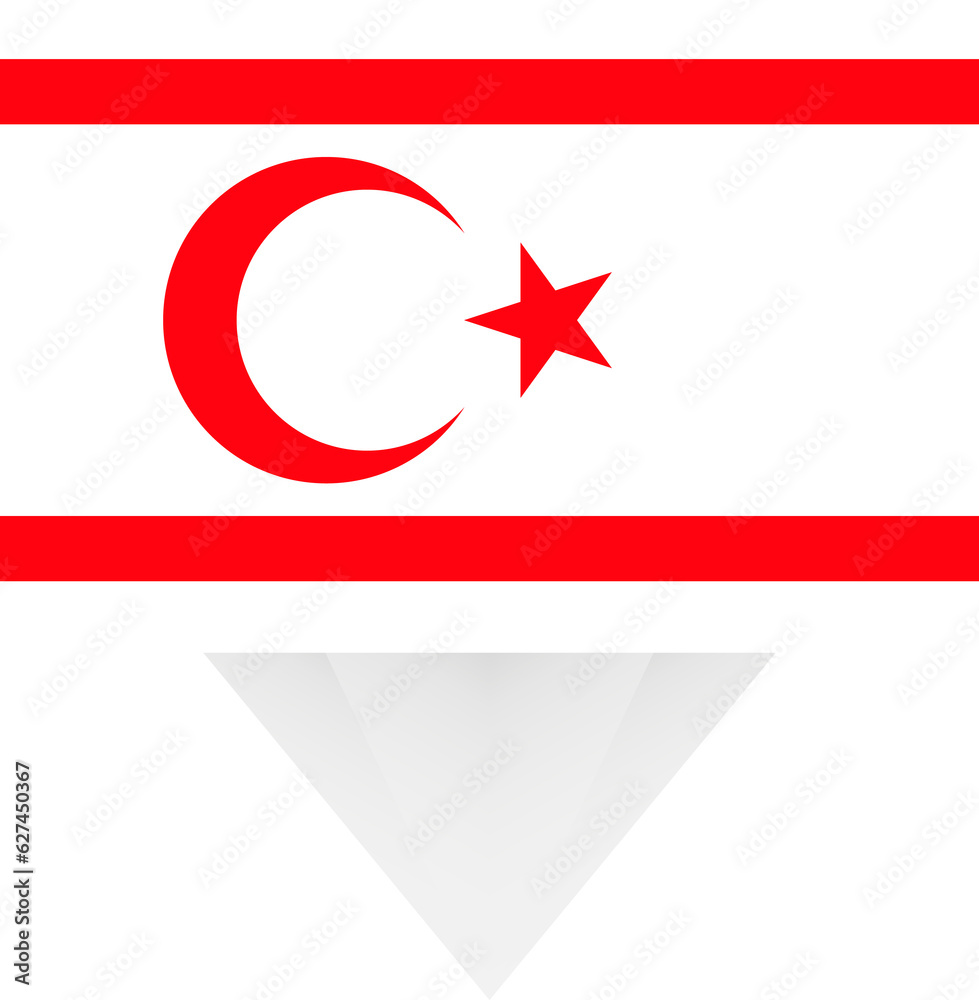 Northern Cyprus national flag. Northern Cyprus national flag.