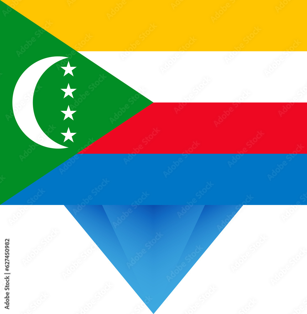 Fototapeta premium Comoros national flag.