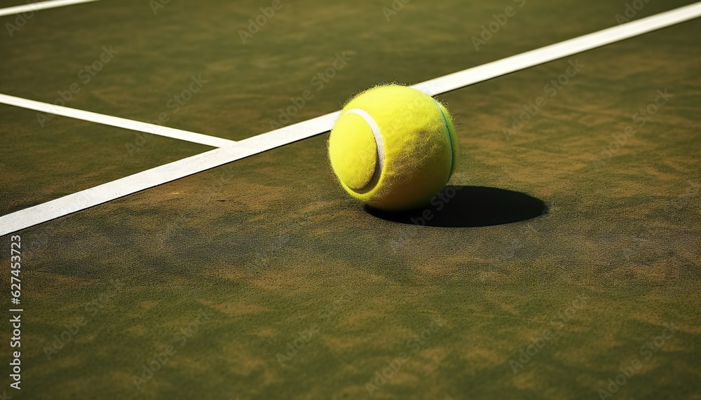 Tennis Ball On tennis Court