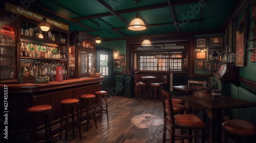 Irish pub interior design  irish bar generative ai