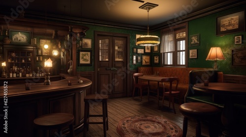 Irish pub interior design  irish bar generative ai