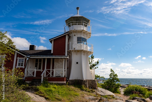 lighthouse on the coast of the sea