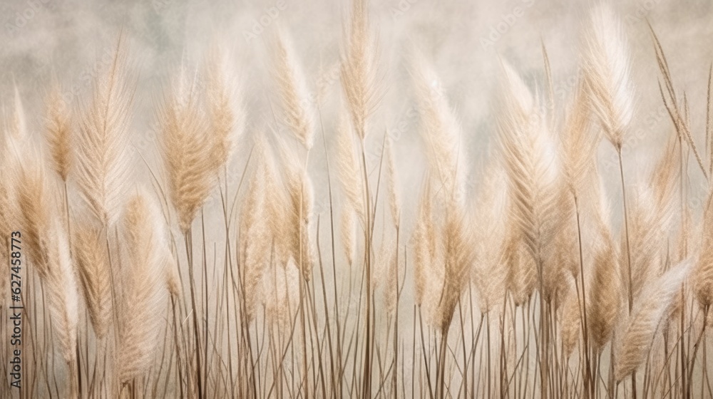 Fototapeta premium Illustration of tall grass in close-up view