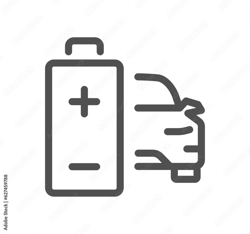 Battery related icon outline and linear vector. Battery related icon outline and linear vector.