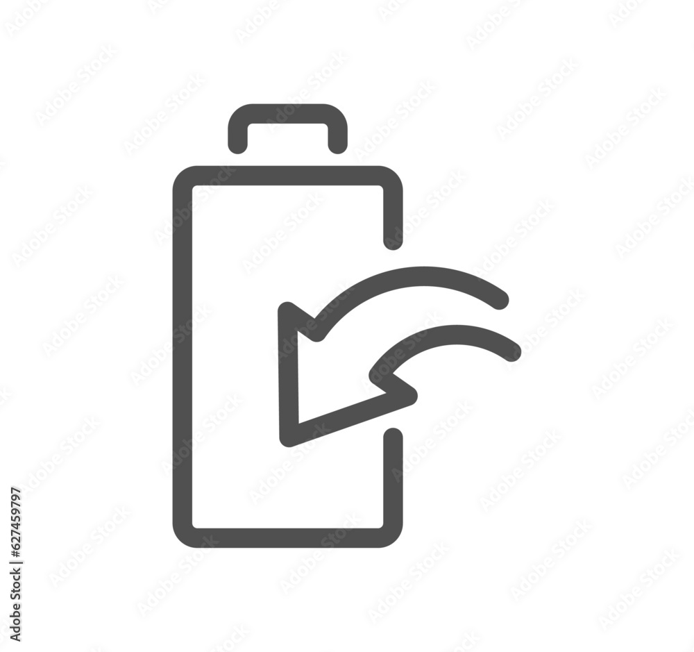 Battery related icon outline and linear vector. Battery related icon outline and linear vector.