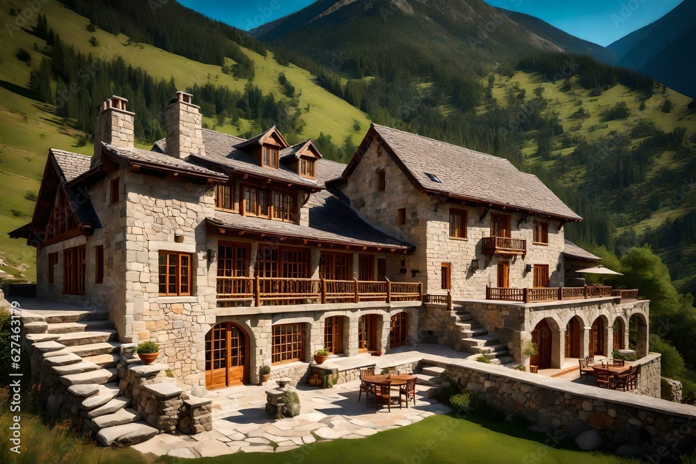 A majestic Stone House in Mountains, village in the mountains A majestic Stone House in Mountains, village in the mountains