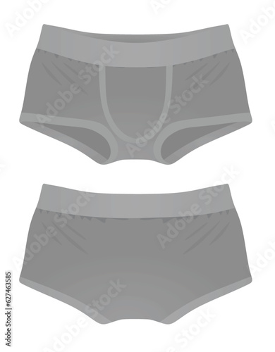 Grey men underwear. vector illustration