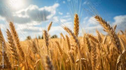 Grain growing in a field. Generative AI