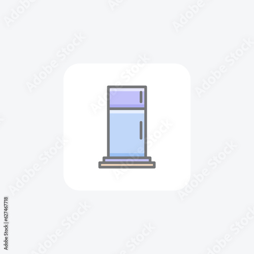 Fridge, Refrigerator Vector Awesome Icon