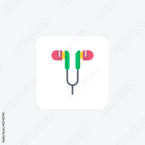 Handsfree, Headphones Vector Flat Icon