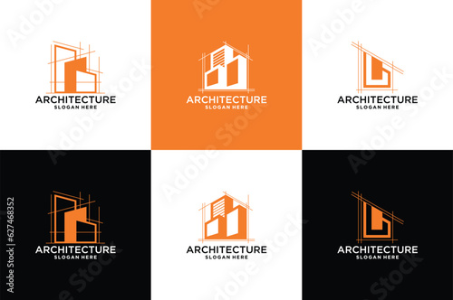 Building architecture logo design collection.