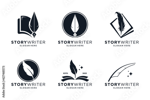 book story logo design collection.