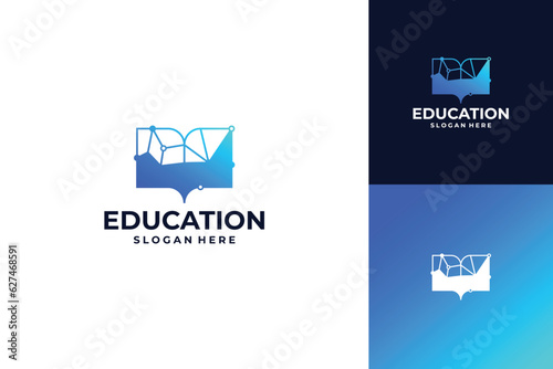 Creative digital book logo design.
