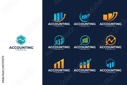 Marketing, finance, sales, media and business logo design collection.