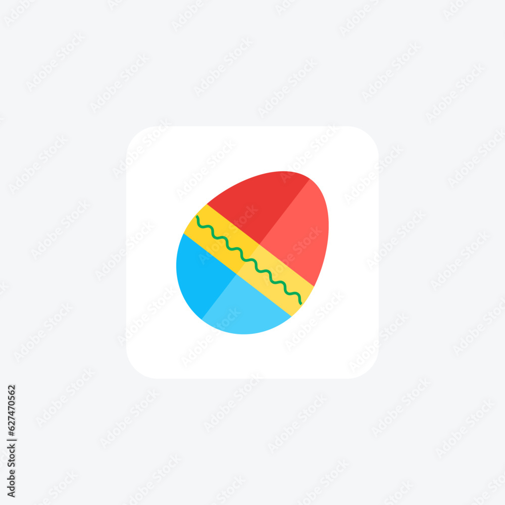 Waves Egg, Easter Vector Flat Icon Waves Egg, Easter Vector Flat Icon