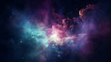 sparkling colorful galaxy space background, made with Generative AI