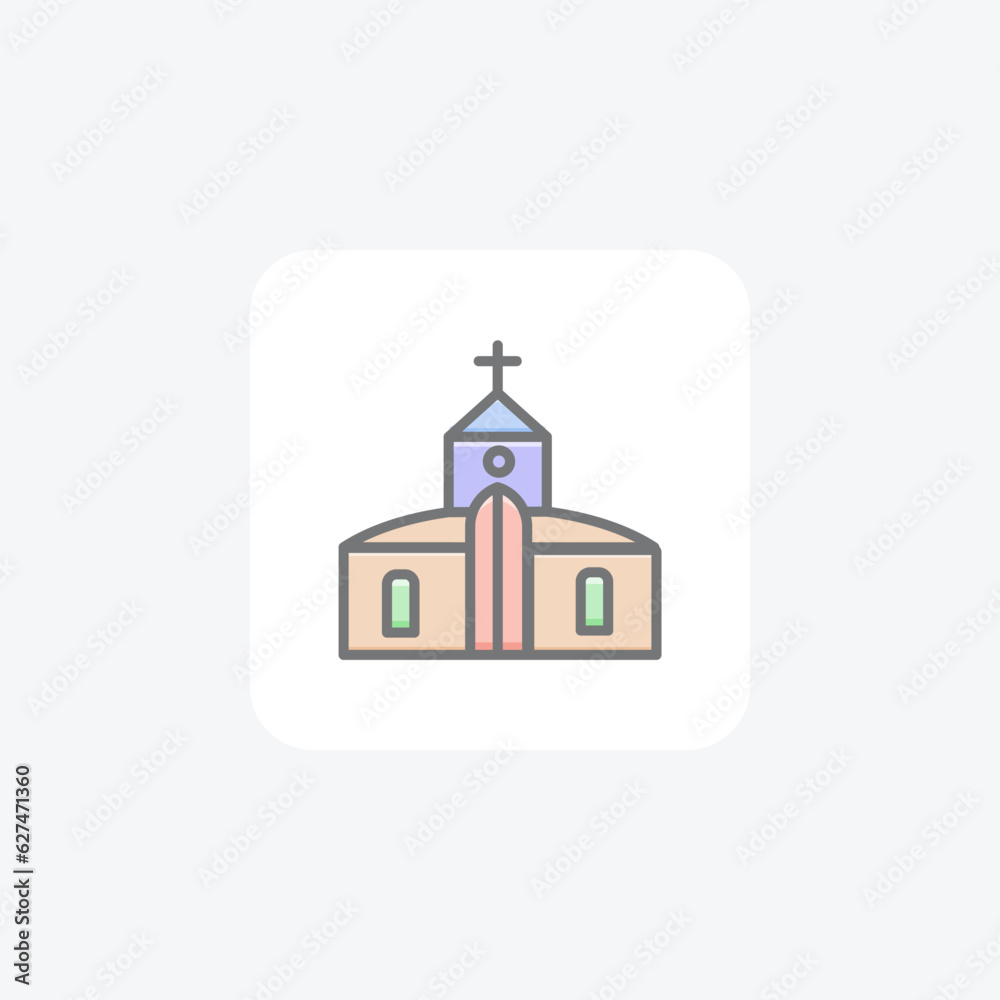 Church, Catholic Church Vector Awesome Icon Church, Catholic Church Vector Awesome Icon