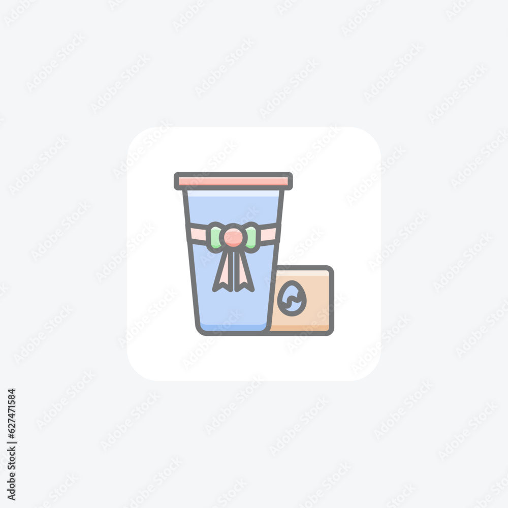 Coffee Cup With Easter Egg Card Vector Awesome Icon Coffee Cup With Easter Egg Card Vector Awesome Icon