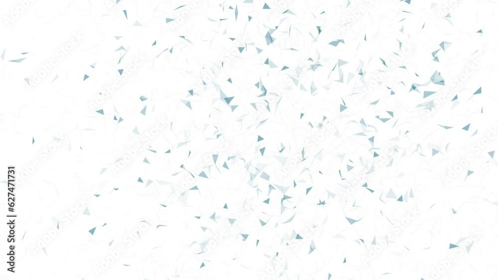 Small blue triangle shapes loop motion on white background. Small blue triangle shapes loop motion on white background.