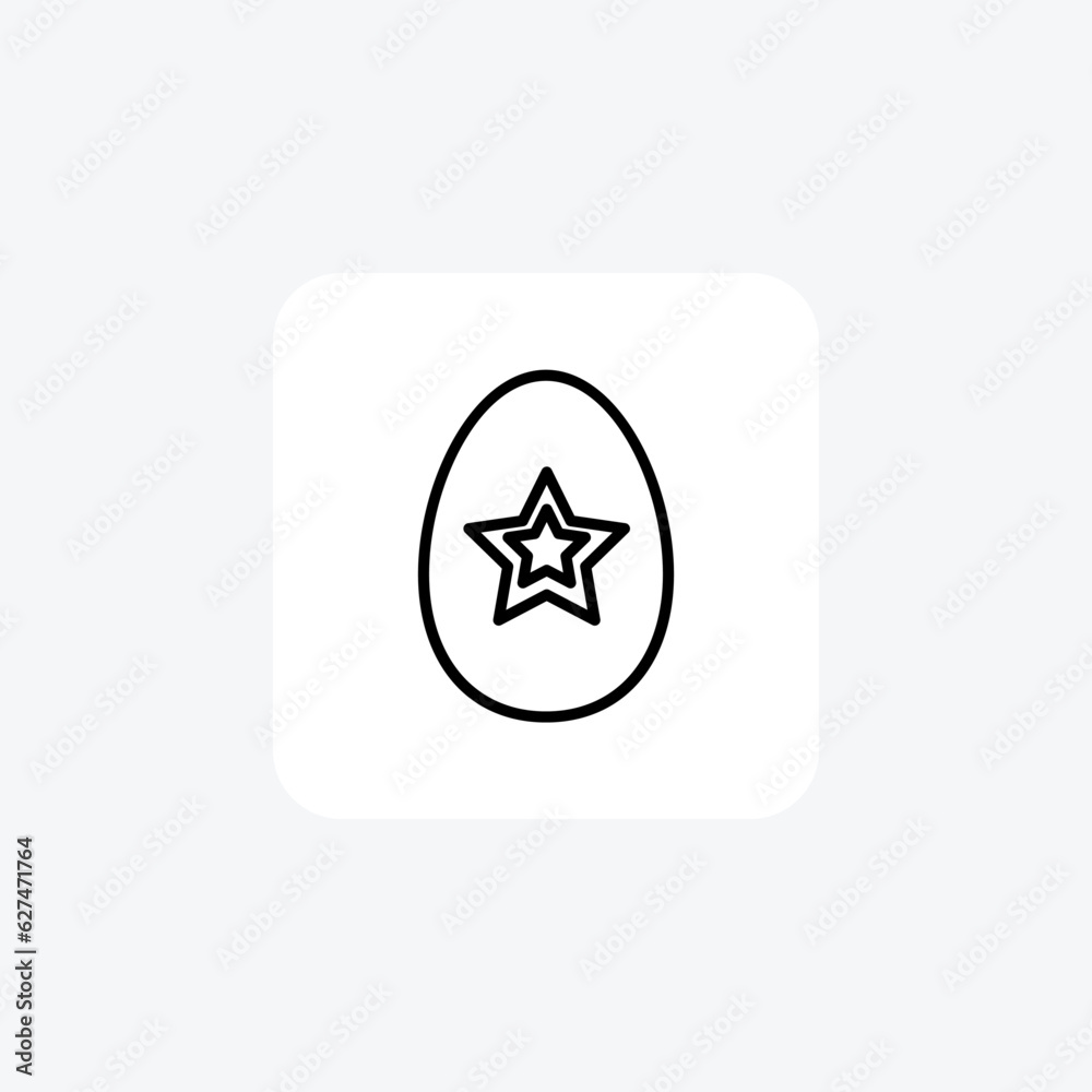 Star Egg, Easter, Egg Vector Line Icon Star Egg, Easter, Egg Vector Line Icon