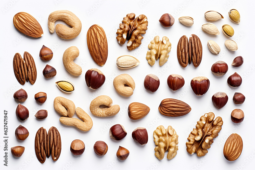 dried fruit on a white background dried fruit on a white background