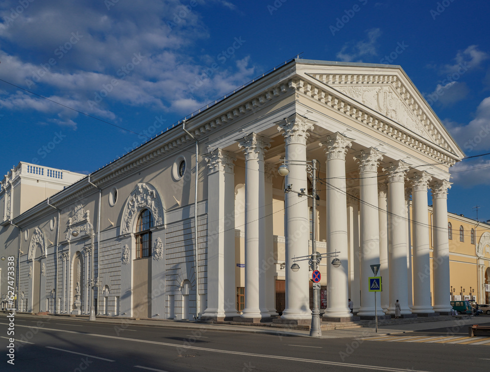 facade of a building with columns