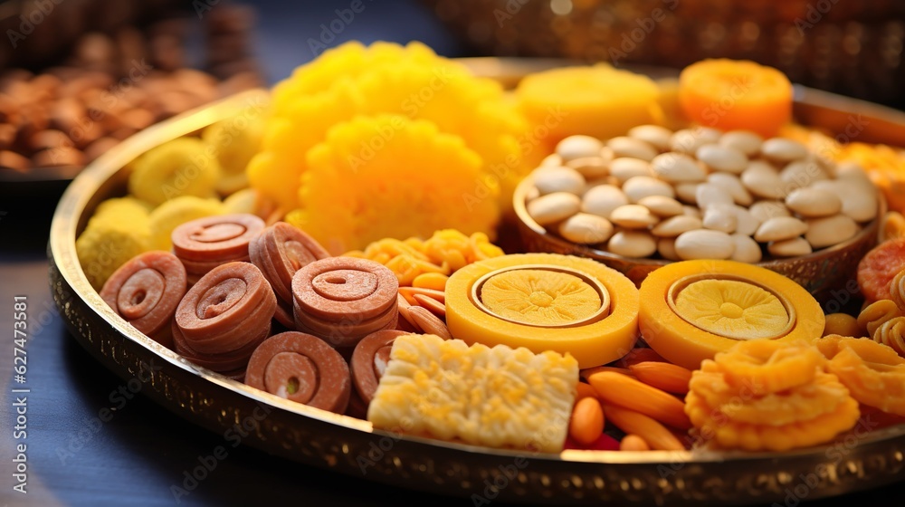 Fototapeta premium Festival Sweets Close Up look made with AI Generated 