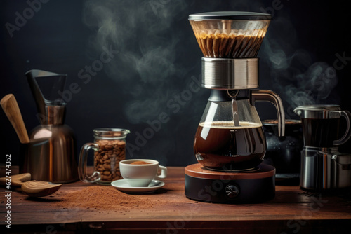 Leinwand Poster Coffee maker for making and brewing coffee at home