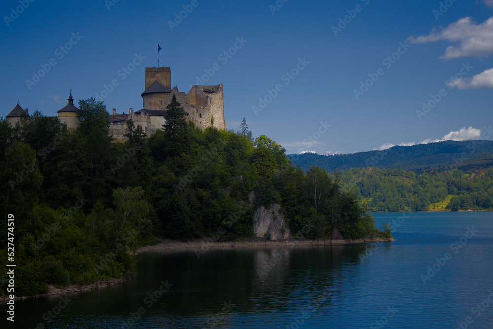 Niedzica Castle on a hill above the Dunajec River
