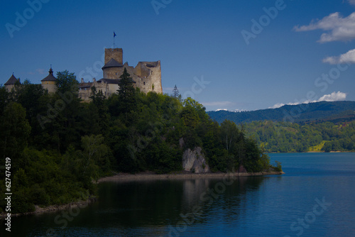 Niedzica Castle on a hill above the Dunajec River